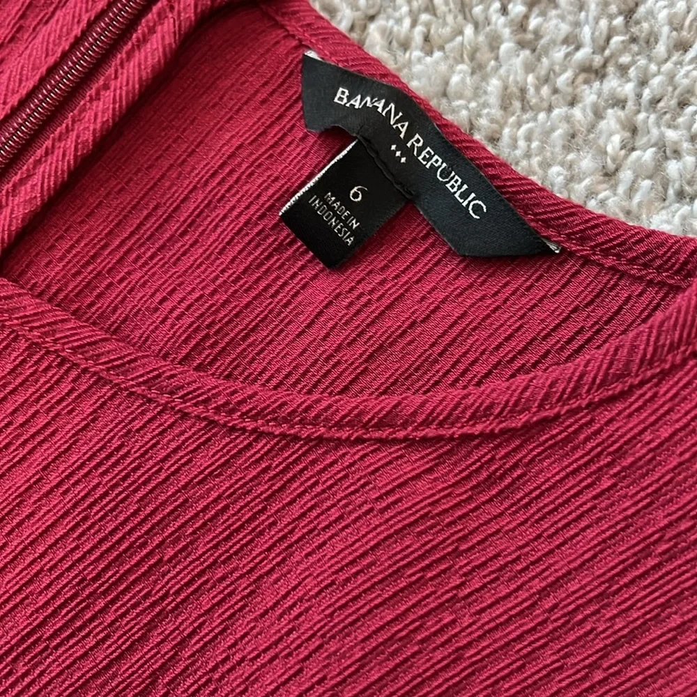 Banana Republic Red Ruffle Dress - Picture 3 of 16